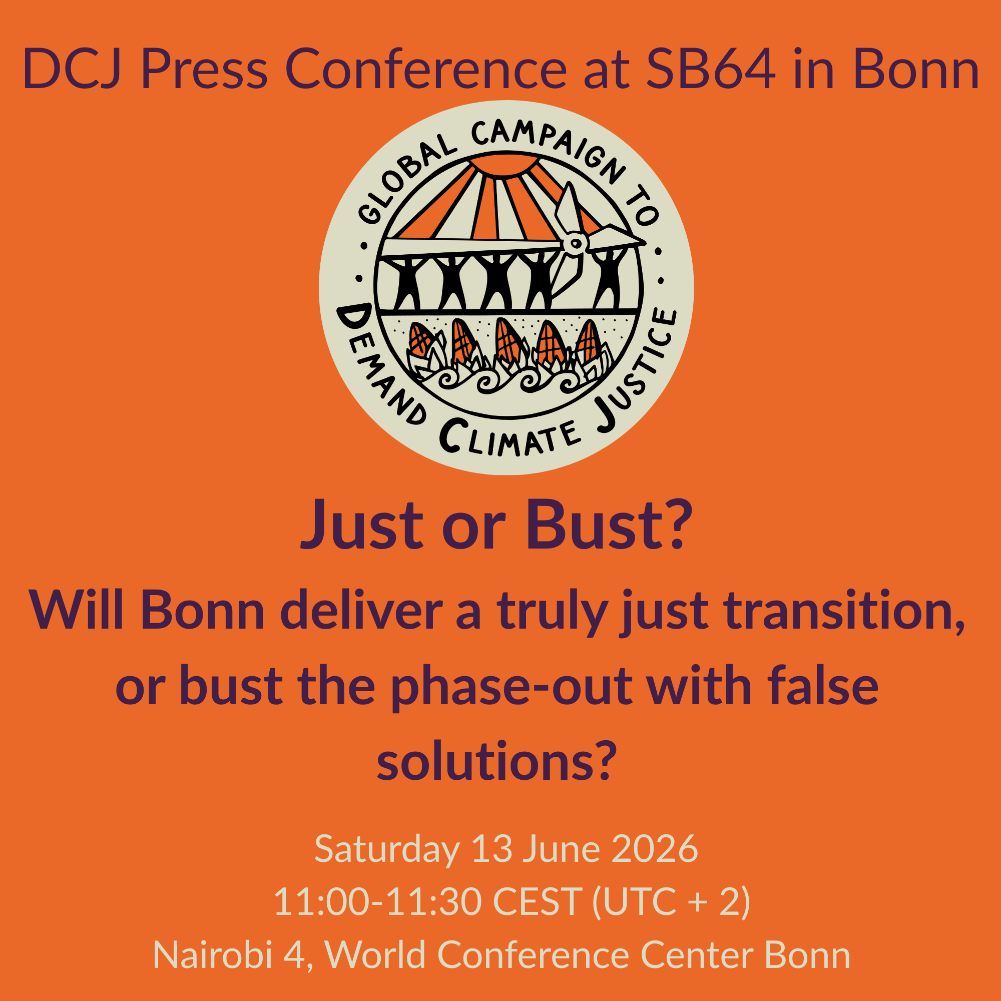 Media Advisory: Just or Bust