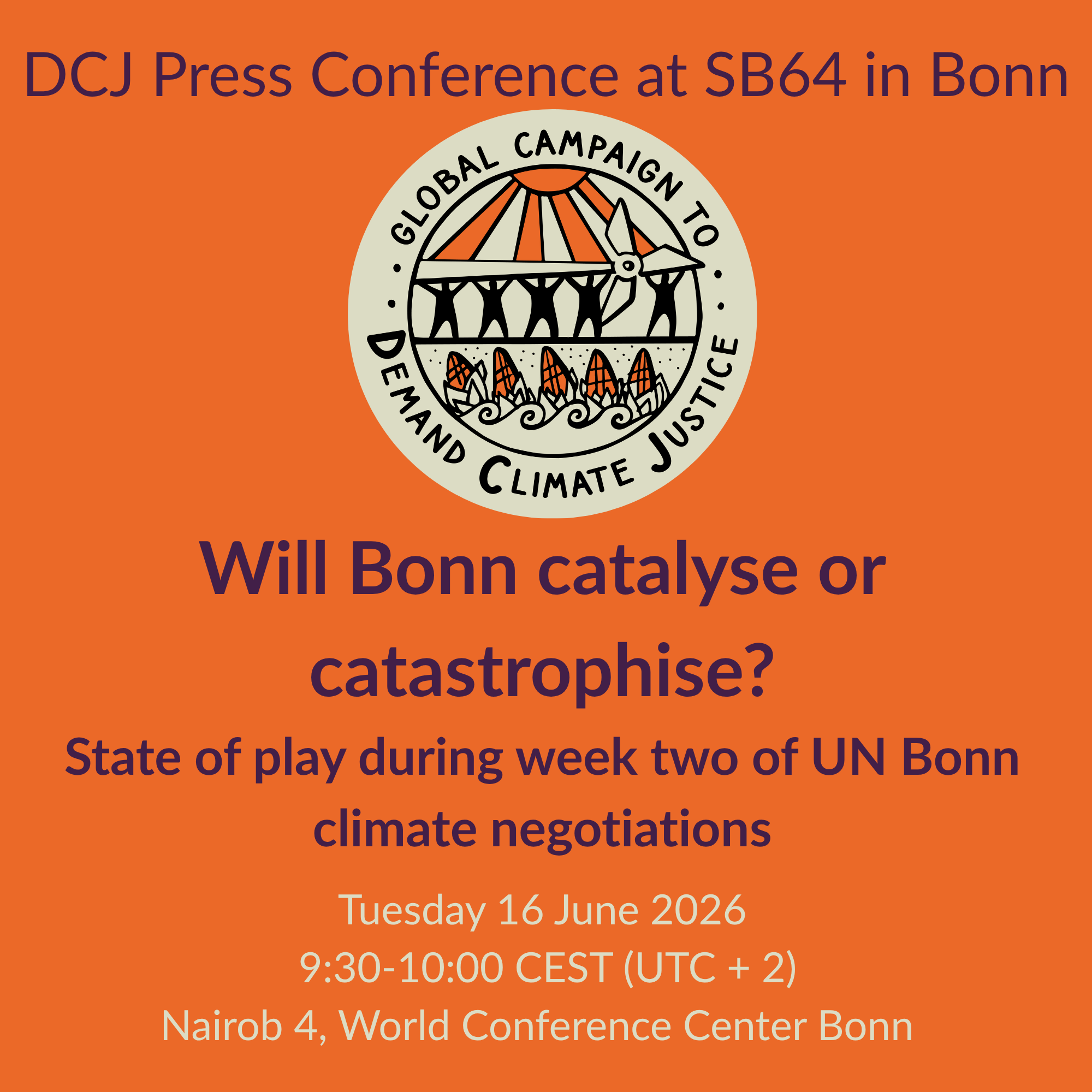 Media Advisory: Will Bonn catalyse or catastrophise?
