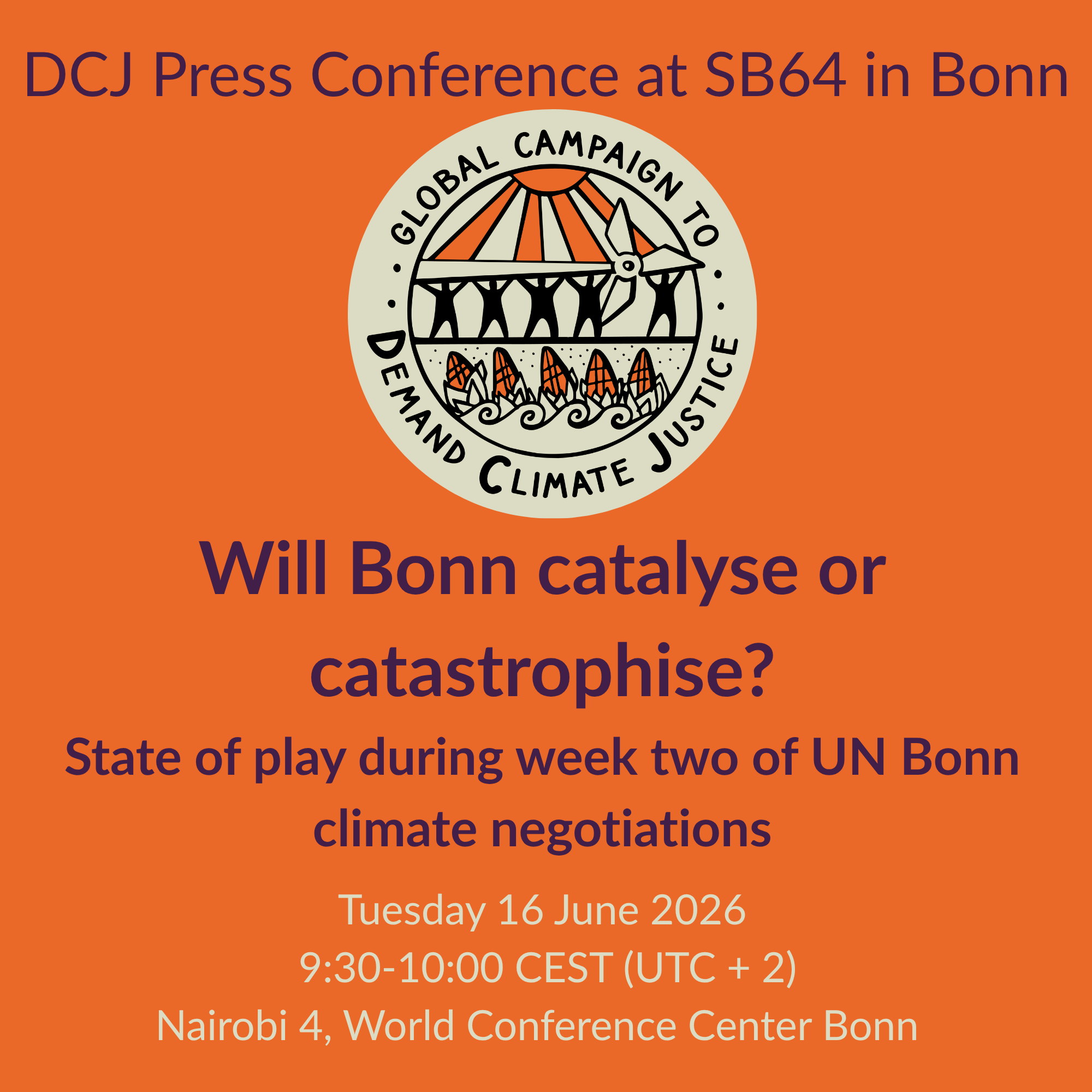 Media Advisory: Will Bonn catalyse or catastrophise?
